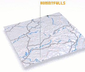 3d view of Hominy Falls