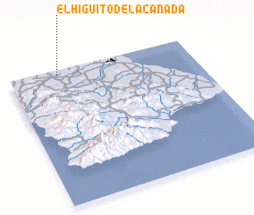 3d view of El Higuito de La Cañada