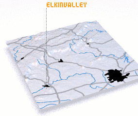 3d view of Elkin Valley