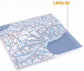 3d view of La Palma