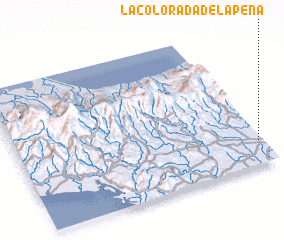 3d view of La Colorada de la Peña