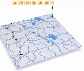 3d view of Lake Marian Highlands