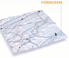 3d view of Fishing Creek