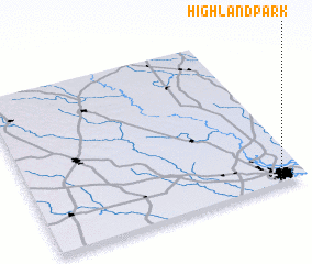 3d view of Highland Park