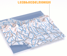 3d view of Los Bajos del Río Higuí