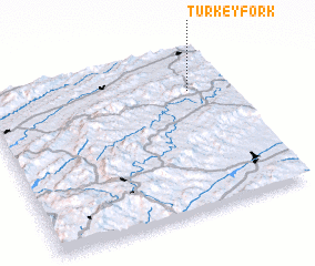 3d view of Turkey Fork