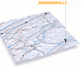 3d view of Moravian Falls