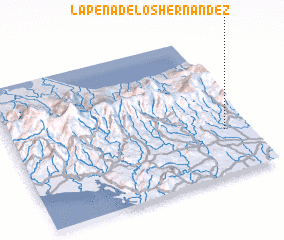 3d view of La Peña de Los Hernández