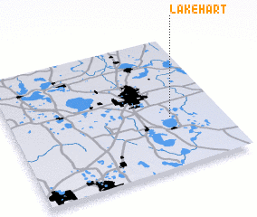 3d view of Lake Hart