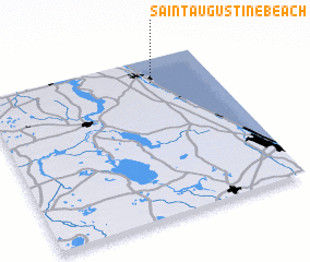 3d view of Saint Augustine Beach