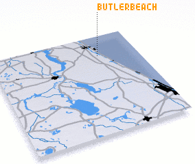 3d view of Butler Beach