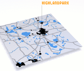 3d view of Highland Park
