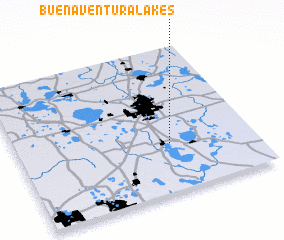 3d view of Buenaventura Lakes