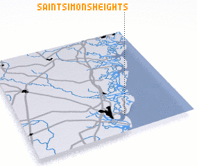 3d view of Saint Simons Heights