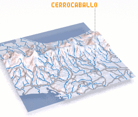 3d view of Cerro Caballo