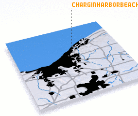 3d view of Chargin Harbor Beach