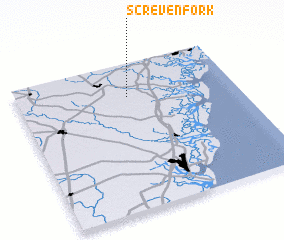 3d view of Screven Fork