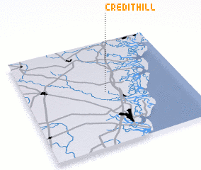 3d view of Credit Hill