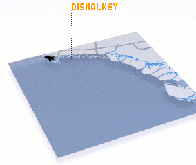 3d view of Dismal Key