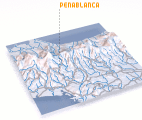 3d view of Peña Blanca