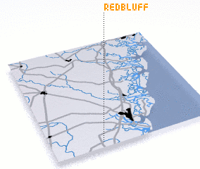 3d view of Red Bluff