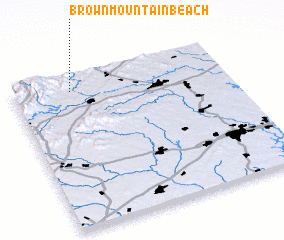 3d view of Brown Mountain Beach