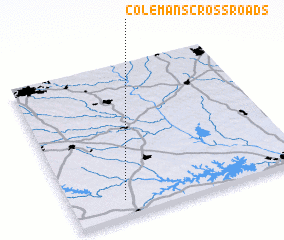 3d view of Colemans Crossroads