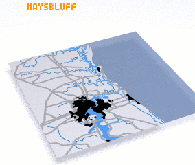 3d view of Mays Bluff