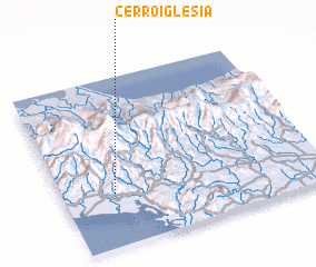 3d view of Cerro Iglesia