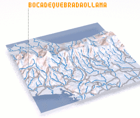 3d view of Boca de Quebrada Ollama