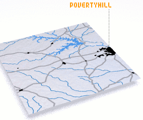 3d view of Poverty Hill