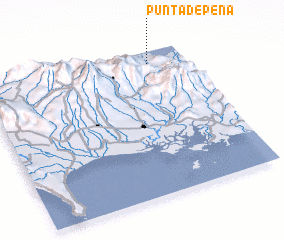 3d view of Punta de Peña