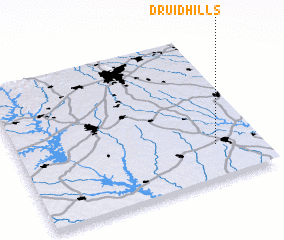 3d view of Druid Hills