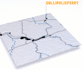 3d view of Gallipolis Ferry