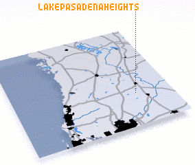 3d view of Lake Pasadena Heights