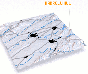 3d view of Harrell Hill