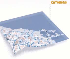 3d view of Cayo Mono