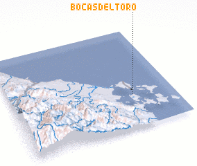 3d view of Bocas del Toro