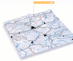 3d view of Hawk Branch