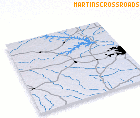 3d view of Martins Crossroads