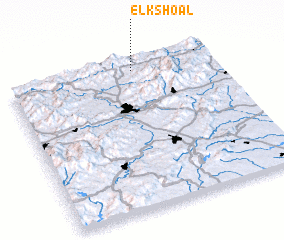 3d view of Elk Shoal