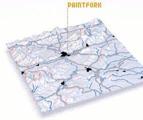 3d view of Paint Fork