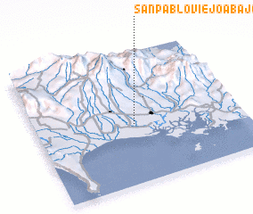 3d view of San Pablo Viejo Abajo