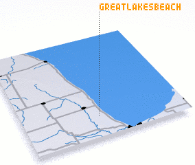 3d view of Great Lakes Beach