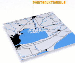 3d view of Pointe aux Tremble