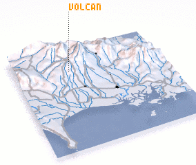 3d view of Volcán