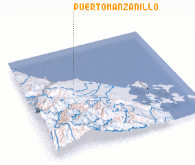 3d view of Puerto Manzanillo