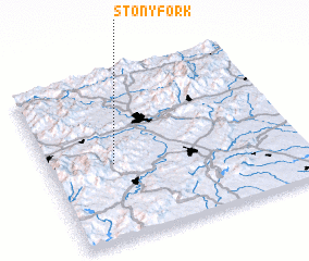 3d view of Stony Fork