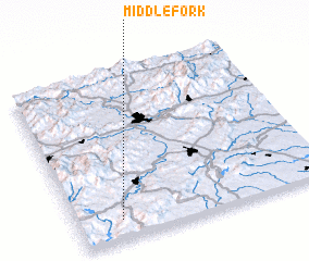 3d view of Middle Fork