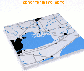 3d view of Grosse Pointe Shores